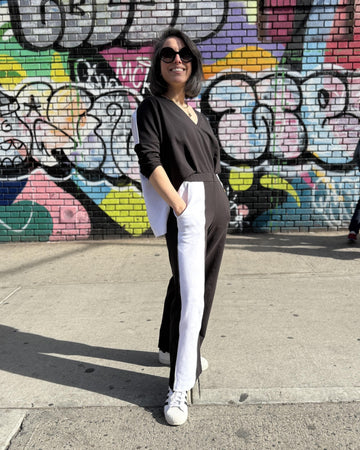 alembika-olivia-lounge-pants-loungehose-schwarz-wei image 2