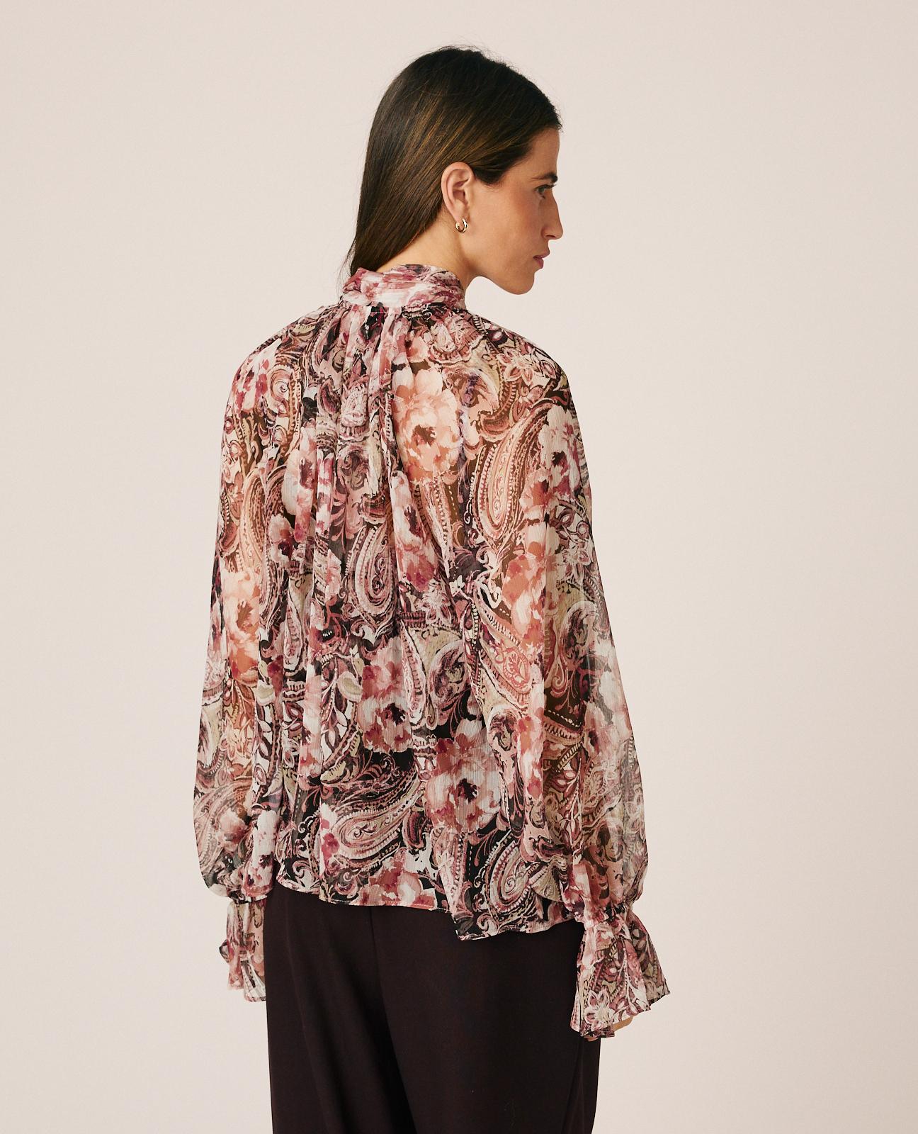 alma-en-pena-floral-chiffon-blouse-langarm-rosa-damen image 6