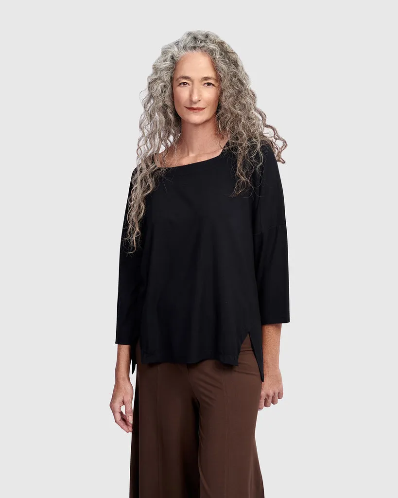 alembika-essential-boxy-top-black-damen-t-shirt image 1