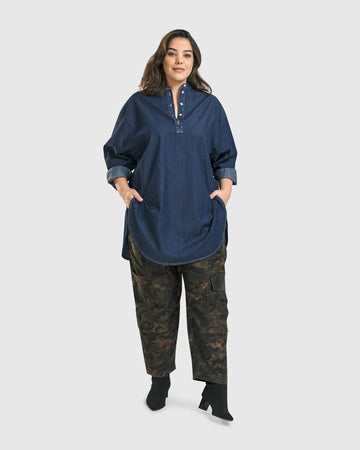 alembika-daniella-tunic-top-denim-tunika-mit-stehkragen image 5
