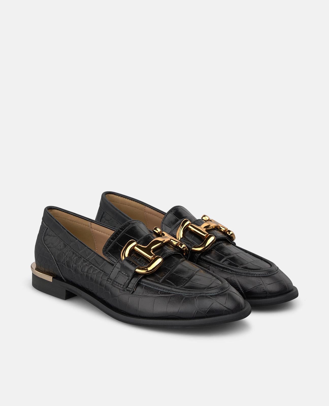alma-en-pena-leather-loafers-damen-loafer-schwarz-aus-leder-mit-2-cm-absatz image 3