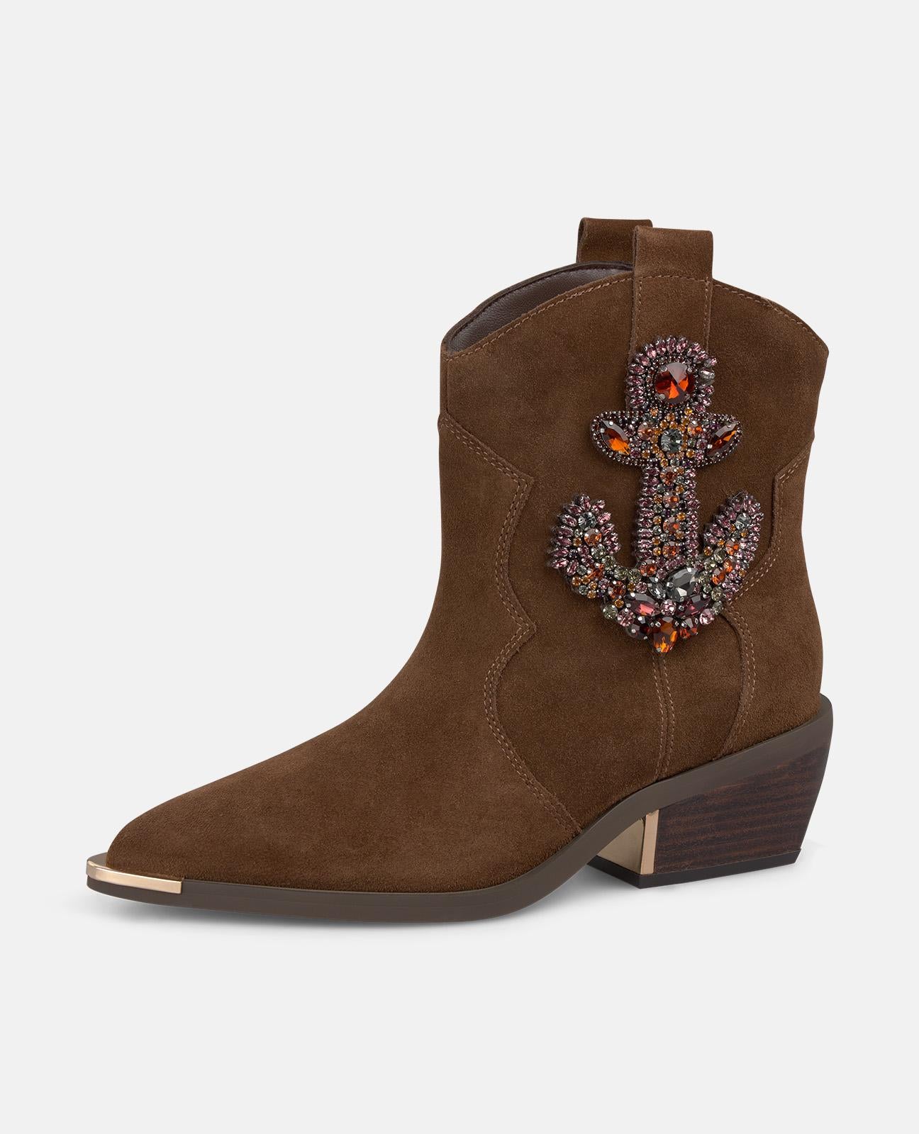 alma-en-pena-bootie-detail-combined-rhinestones-damen-stiefelette-camel-4-5-cm image 4