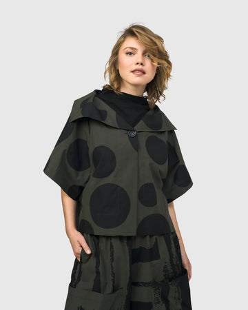 alembika-urban-dots-kiku-cape-jacke-khaki image 3