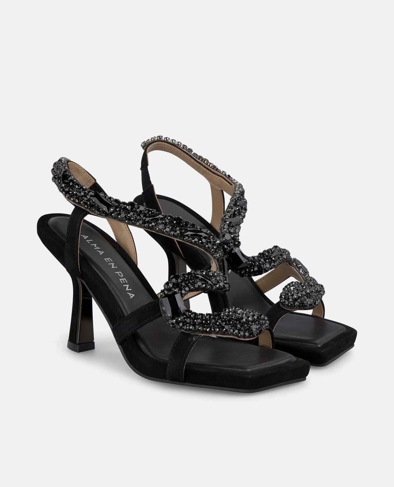 alma-en-pena-snake-strass-sandale-9-cm-schwarz image 2