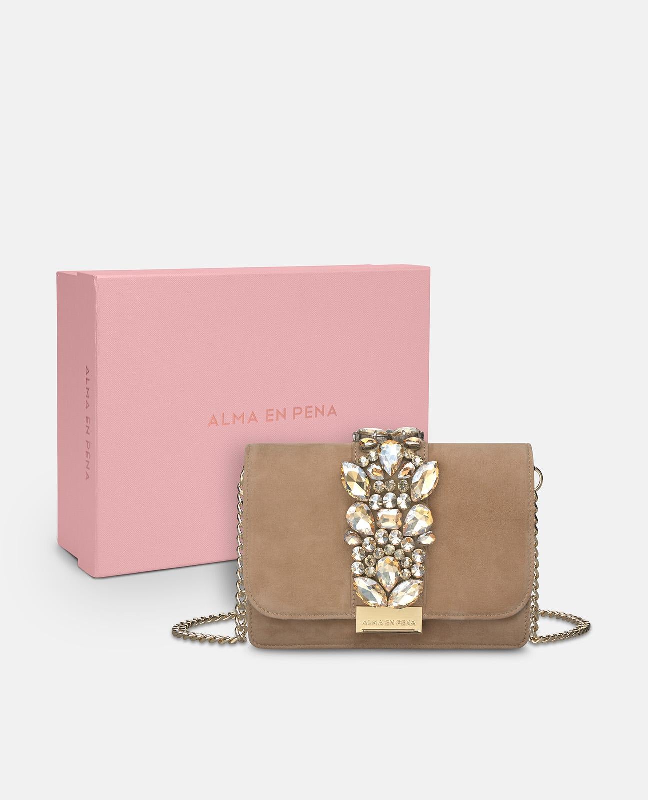 alma-en-pena-jewel-shoulder-bag-schultertasche-mit-schmucksteinen-in-sand image 4