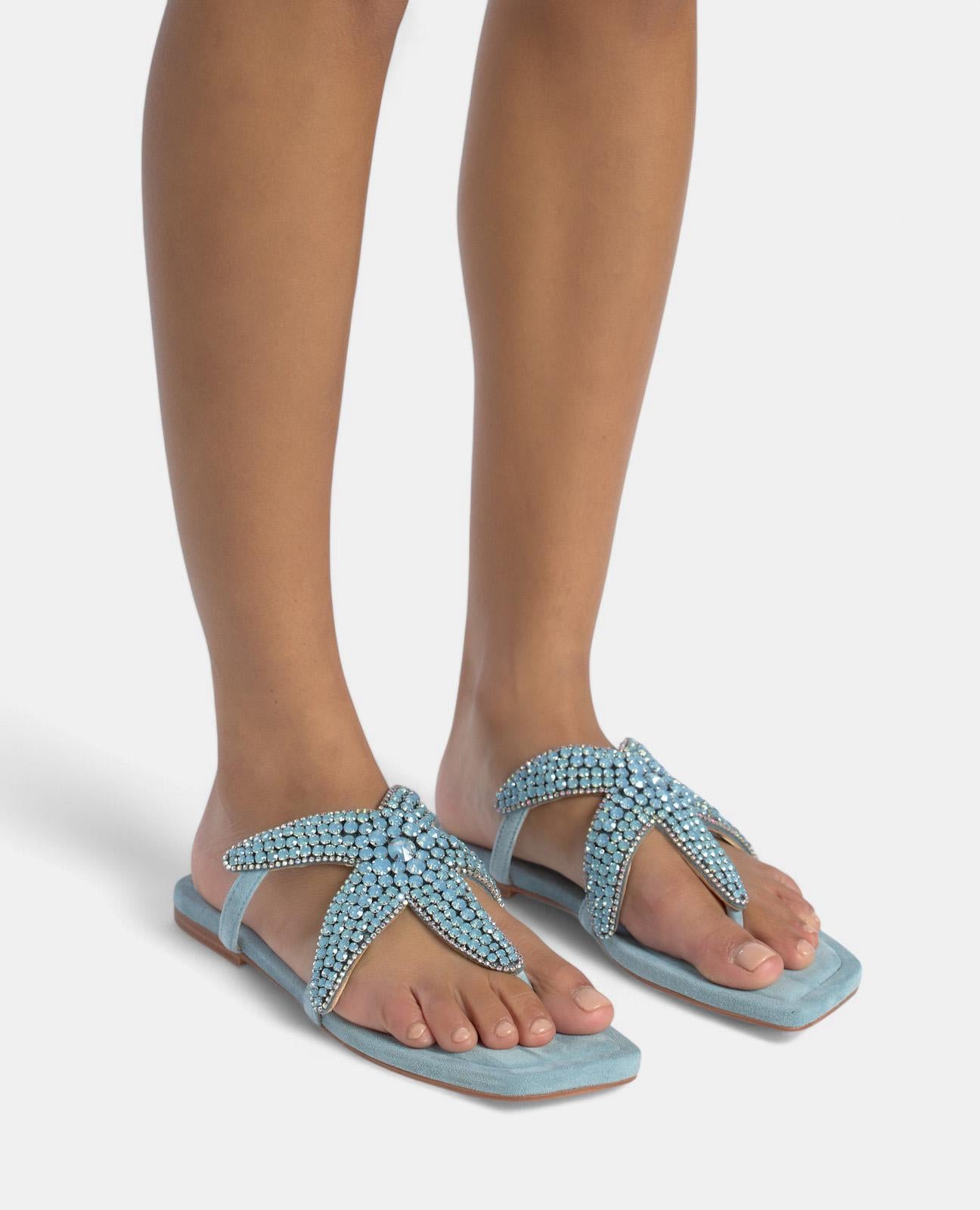 alma-en-pena-star-flat-sandal-flache-sandale-1-cm-in-blau image 4