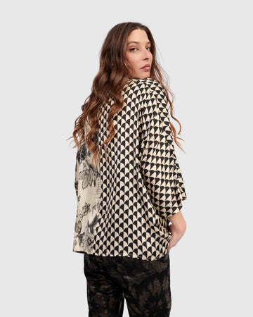 alembika-fatima-draped-top-mix-damen-tunika-v-ausschnitt image 4