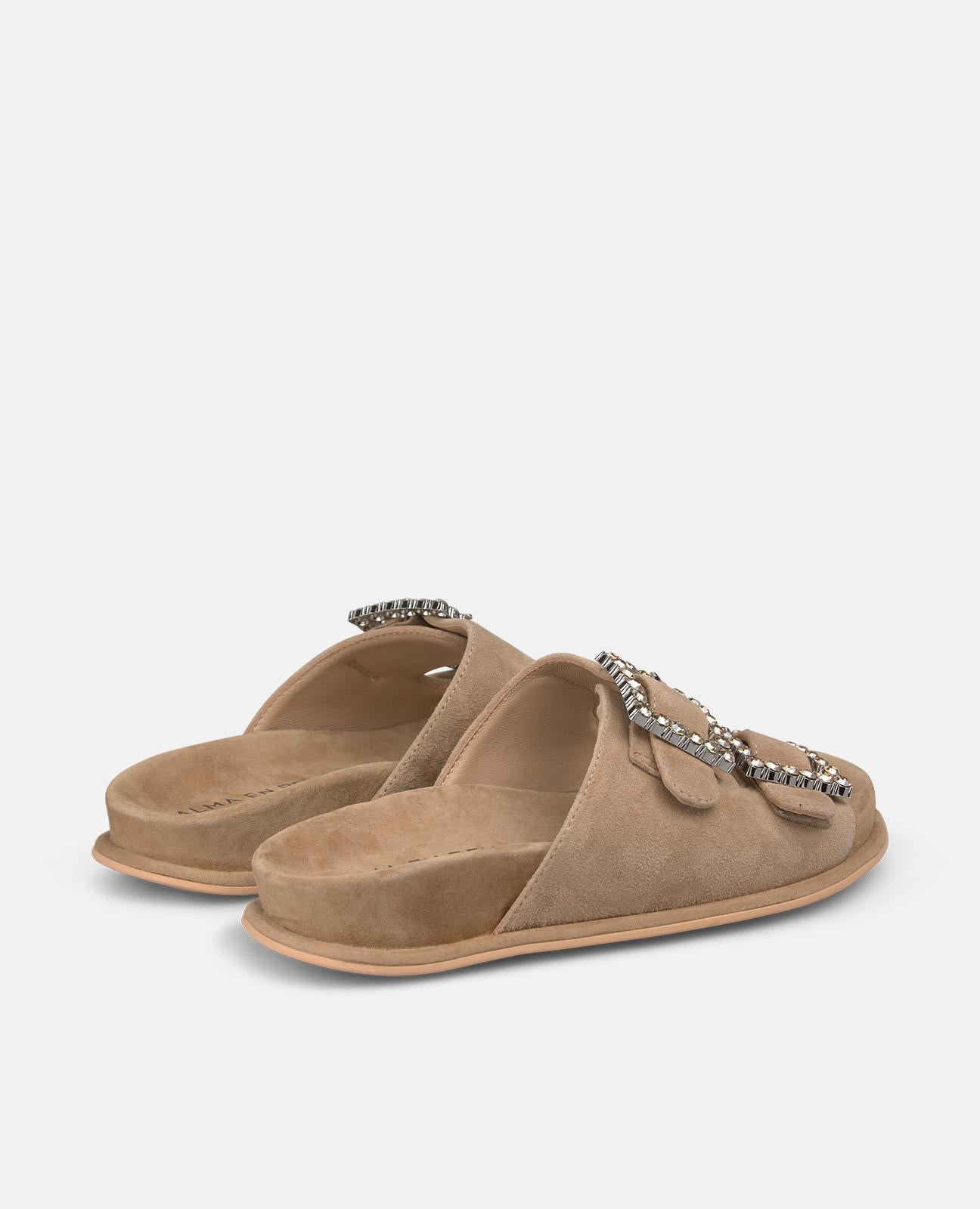 alma-en-pena-alfa-62449-flache-sandale-arena-doppelschnalle-2-cm image 3