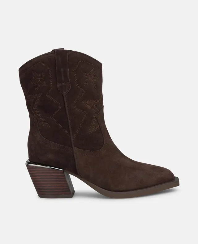 alma-en-pena-cowboy-stiefelette-braun-mit-stickabsatz-7-cm image 1