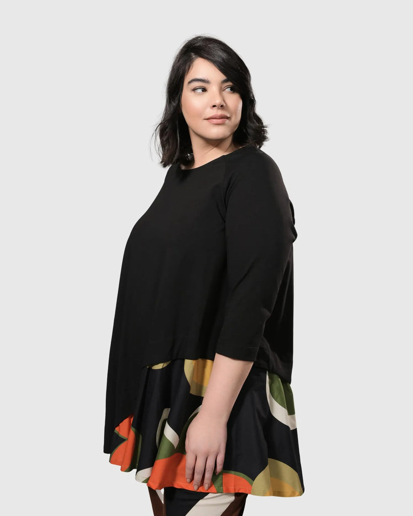 alembika-linda-flounce-tunic-top-tunika-floral image 1