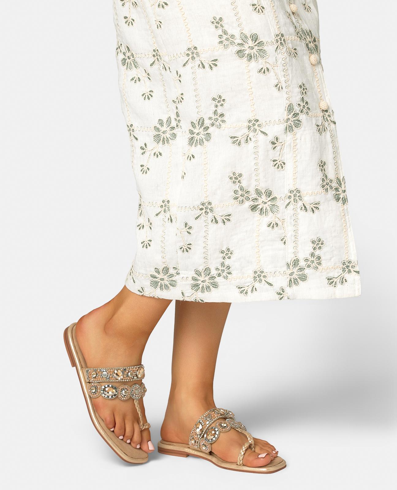 alma-en-pena-flat-sandals-with-jeweled-strap-damen-sandale-arena image 6