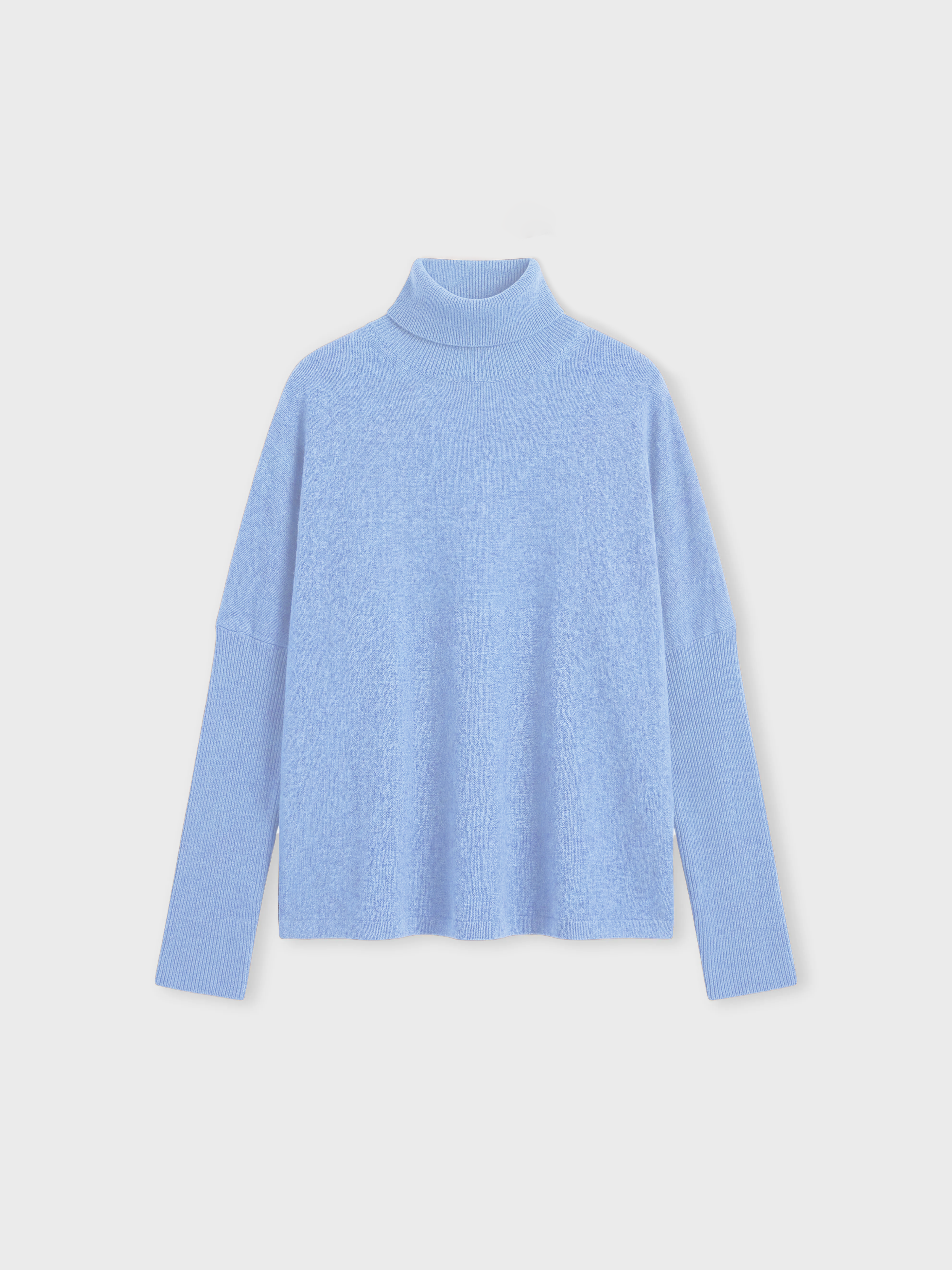 absolut-clara-kaschmir-poncho-pullover-damen-rollkragen-chambray-blue image 1