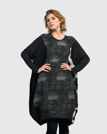 alembika-urban-marta-dress-fog-damen-kokon-kleid-mit-taschen image 7