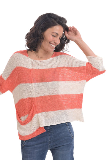 alembika-luxe-pocket-hem-pullover-peach image 2