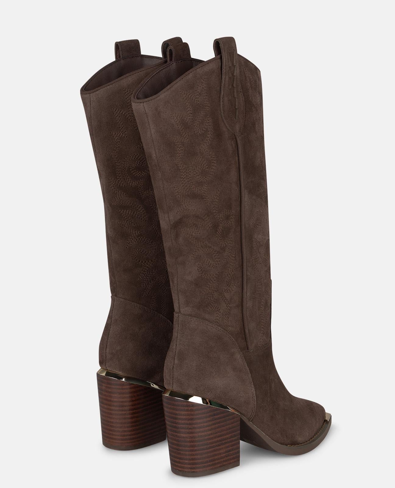 alma-en-pena-leather-cowboy-boots-braun-mit-stickerei-7-5-cm image 3