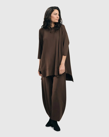 alembika-essential-oversized-trapeze-top-coffee-damen-jersey-tunika image 7