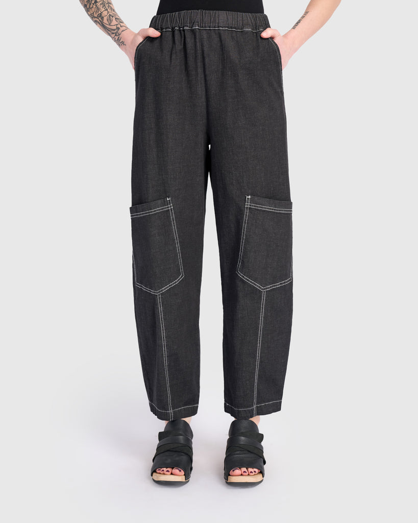 alembika-denim-papaya-relaxed-hose-schwarz image 1
