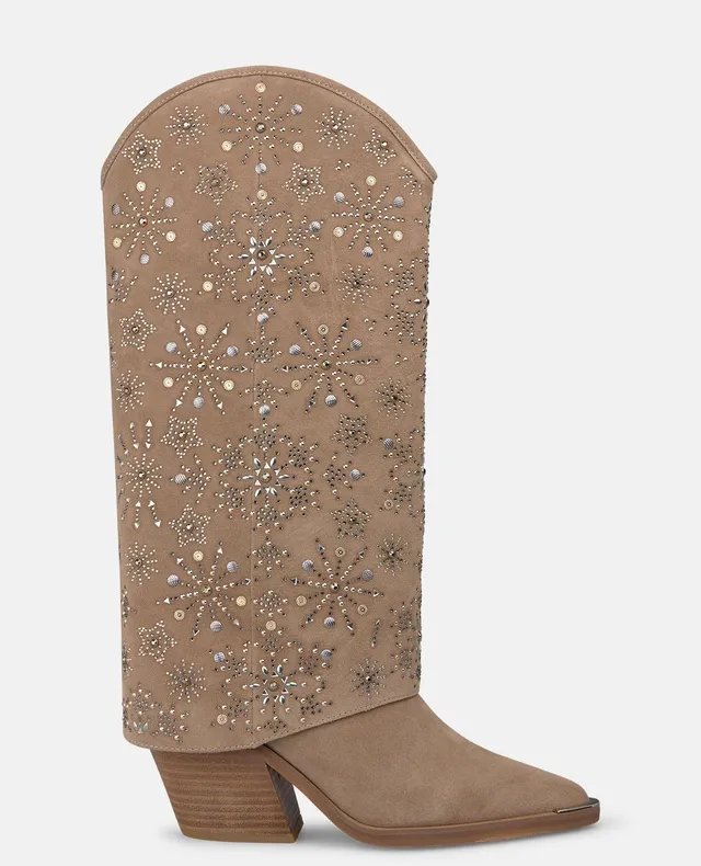 alma-en-pena-cowboy-boots-strass-damen-stiefel-wildleder-vis-n-8-cm image 1