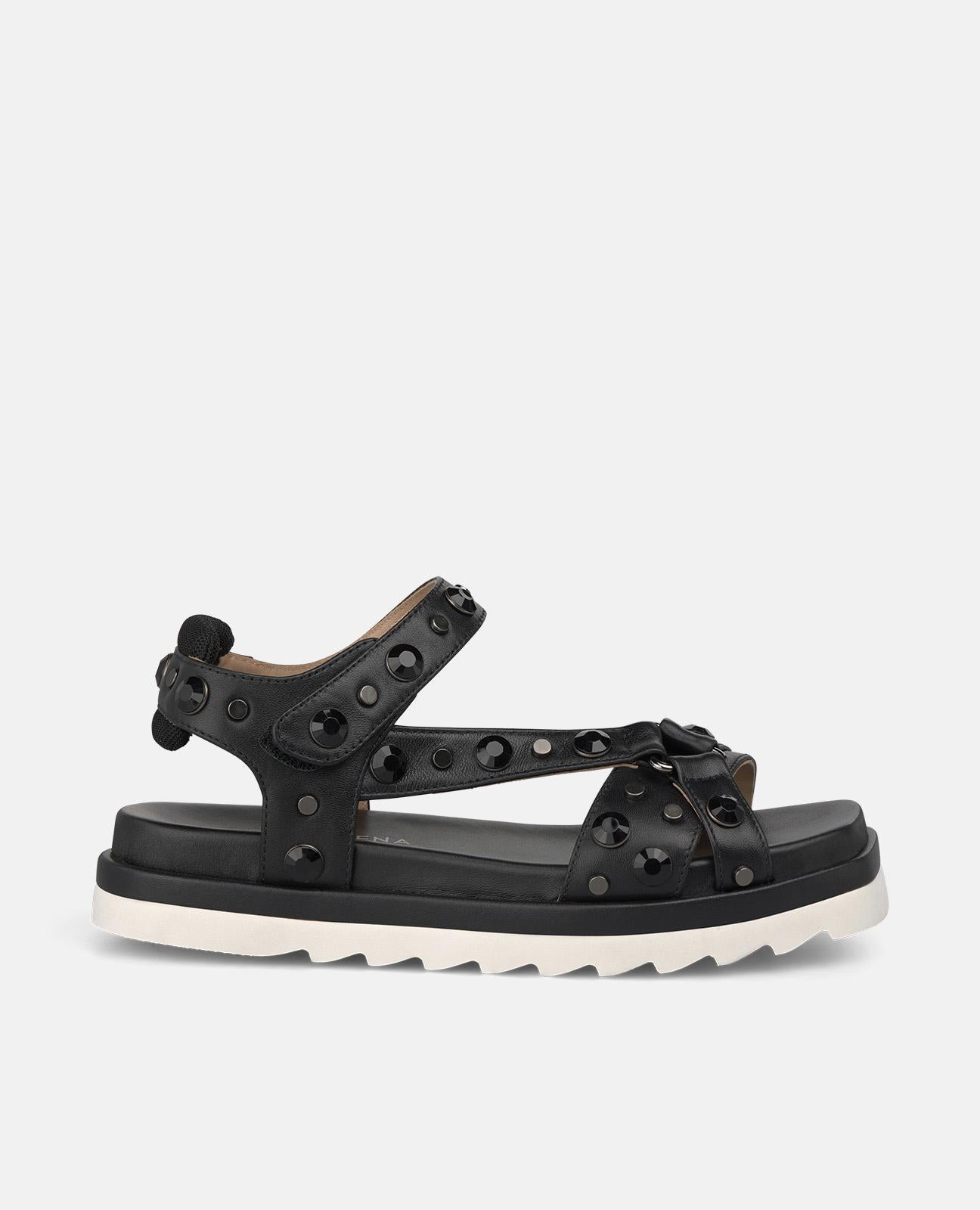 alma-en-pena-flatsandal-mit-track-sohle-schwarz image 1