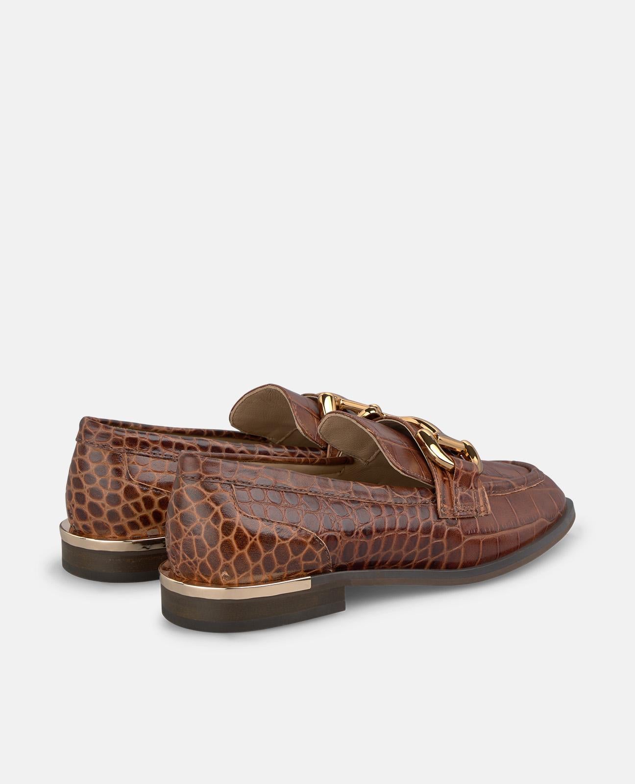 alma-en-pena-metallic-stirrup-moccasin-damen-loafer-camel-mit-metall-steigb-gel image 3