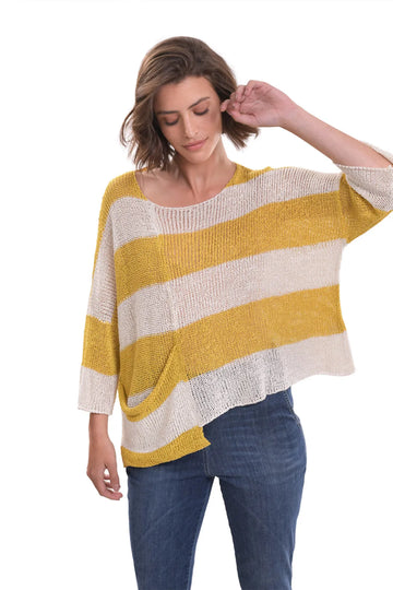 alembika-luxe-pocket-hem-sweater-pullover-gelb image 5