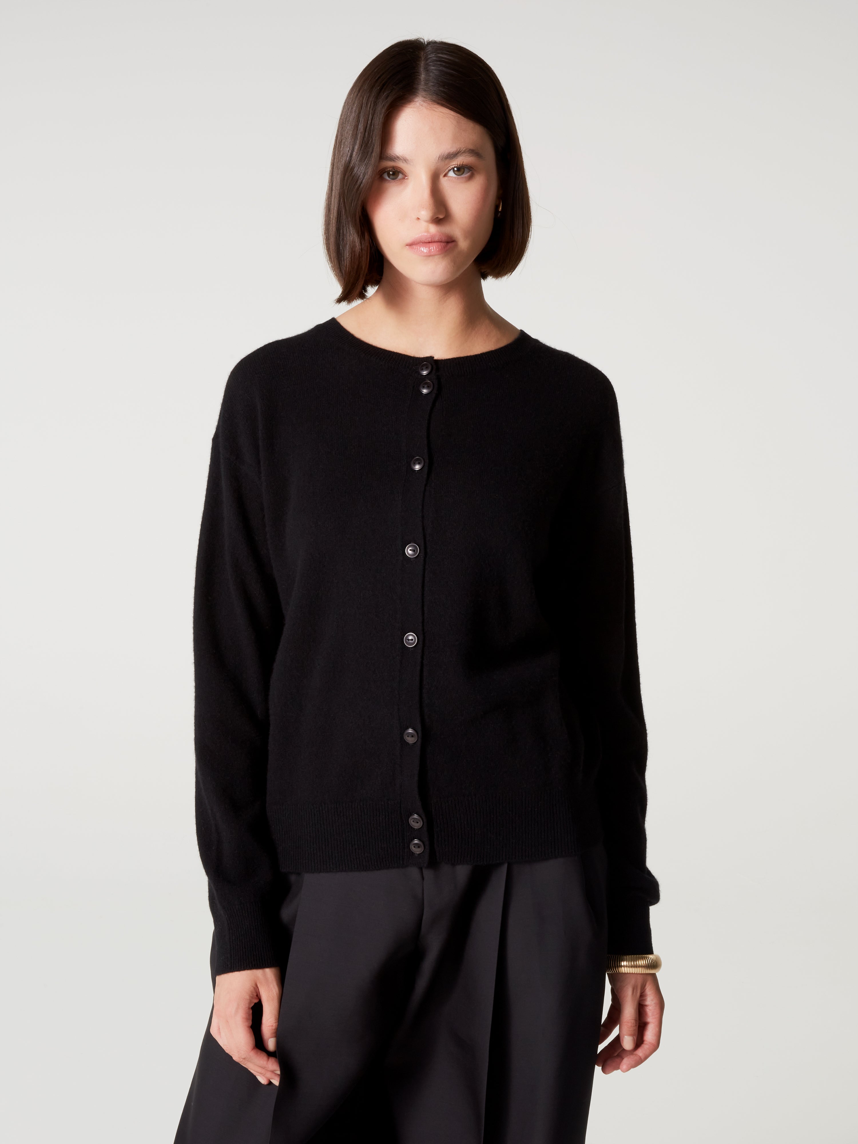 absolut-lisette-damen-kaschmir-cardigan-r-versible-2-in-1-schwarz image 1