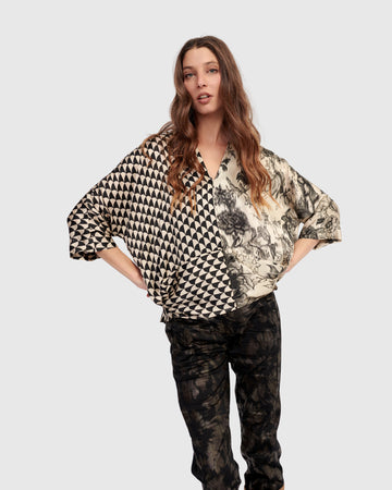 alembika-fatima-draped-top-mix-damen-tunika-v-ausschnitt image 6