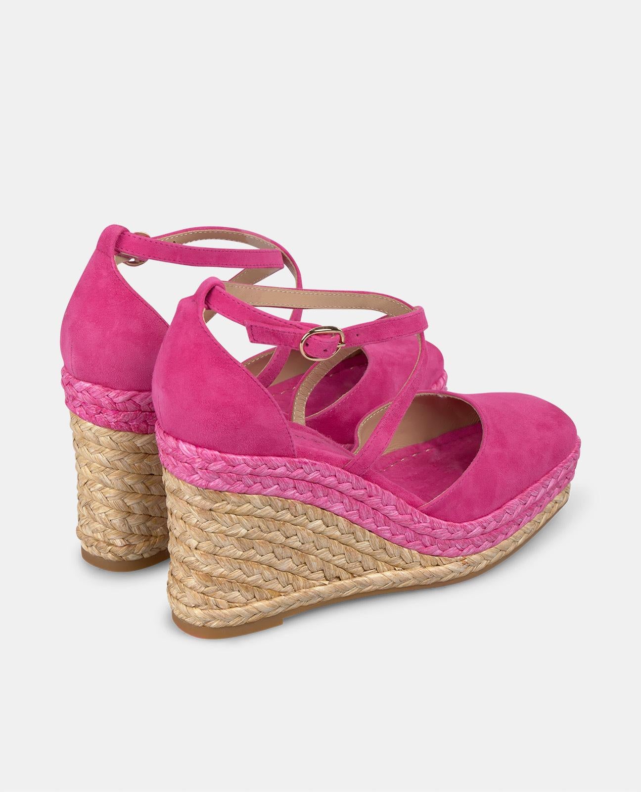 alma-en-pena-keilsandalette-aus-leder-kreuzriemen-9-cm-keil-fuchsia image 3