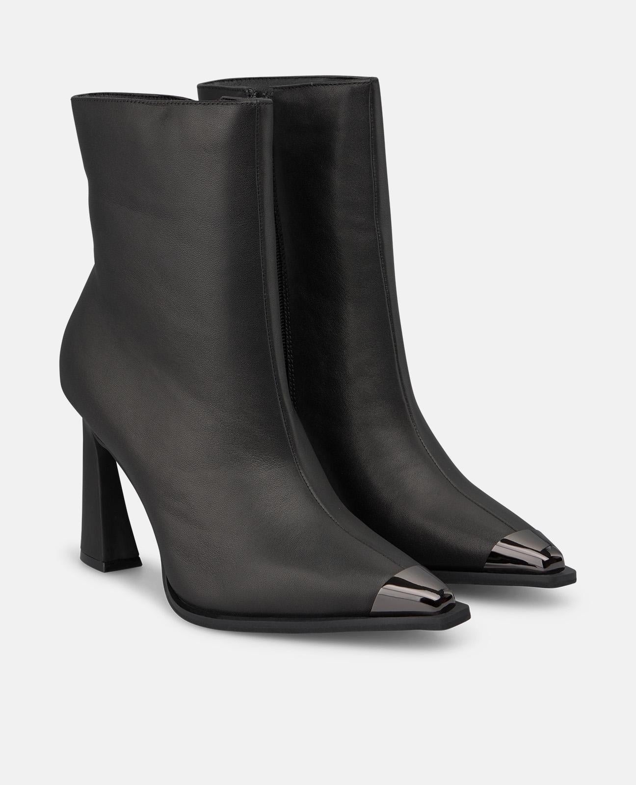 alma-en-pena-stiefeletten-mit-metallic-toe-schwarz-9-cm-stiletto image 2