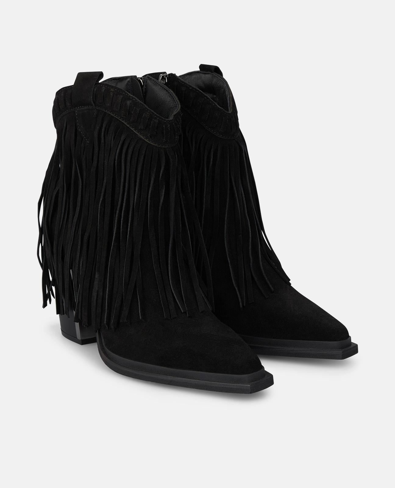 alma-en-pena-fransen-stiefeletten-schwarz-suede-8-5-cm image 2