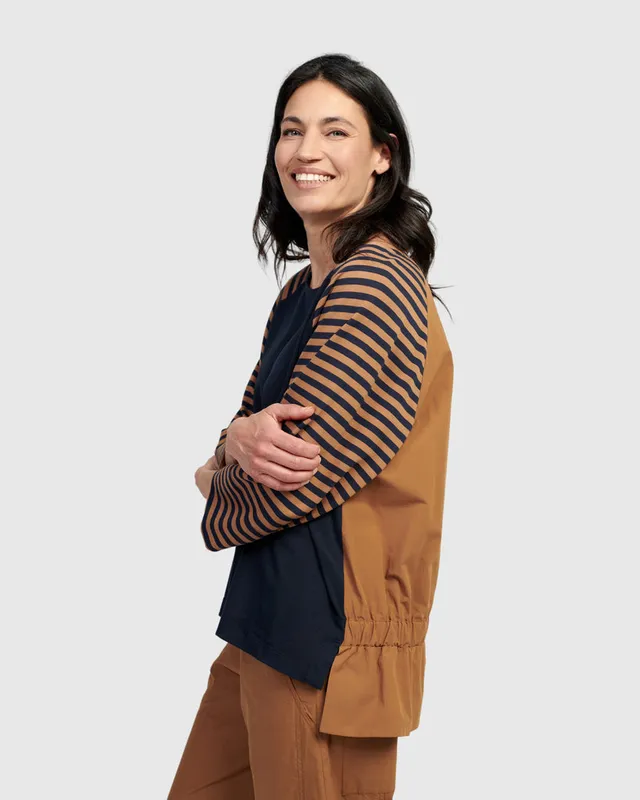 alembika-harlow-boxy-top-mustard-stripes-tunikatop image 1