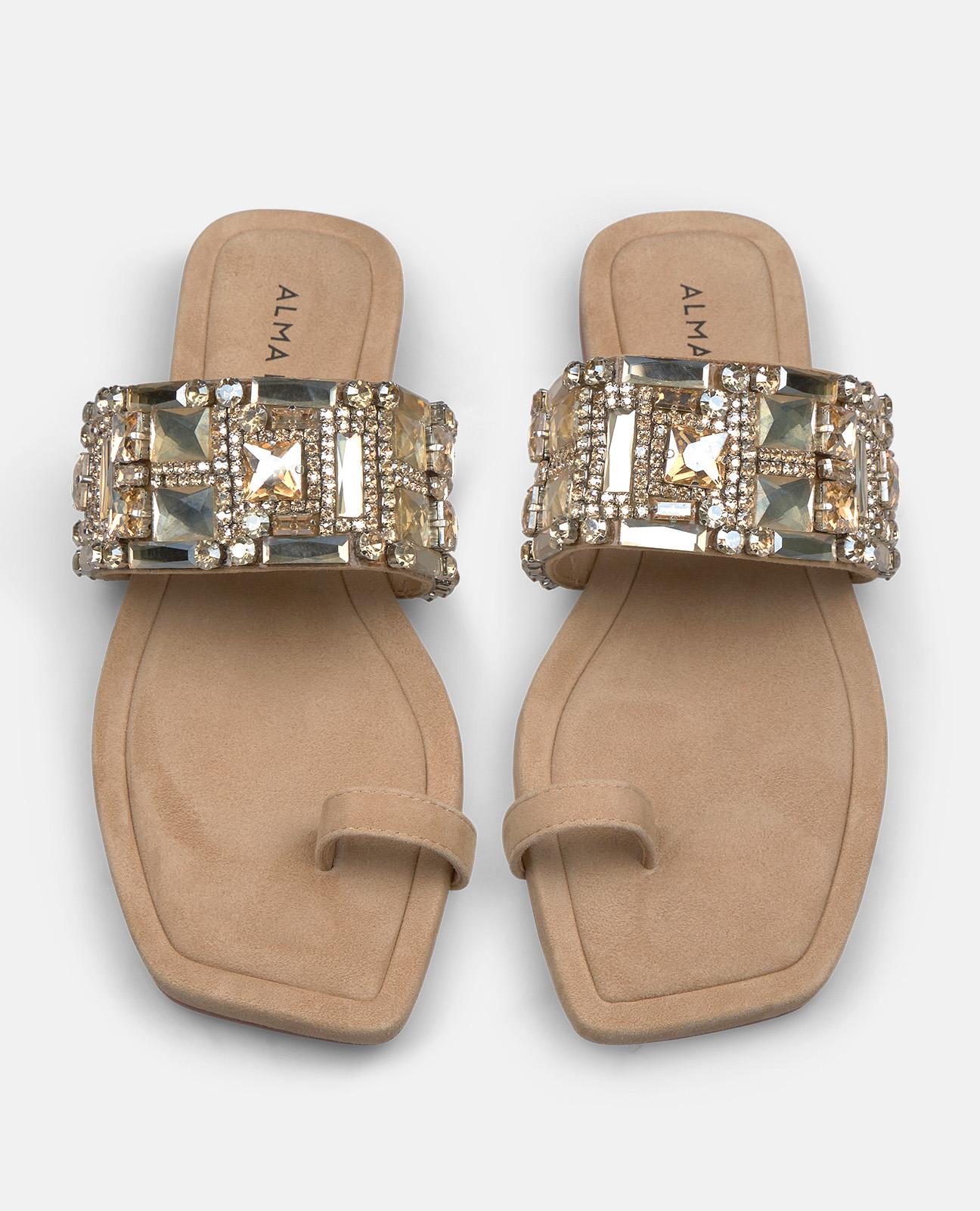 alma-en-pena-square-toe-beaded-sandal-damen-sandale-arena-1-cm image 4