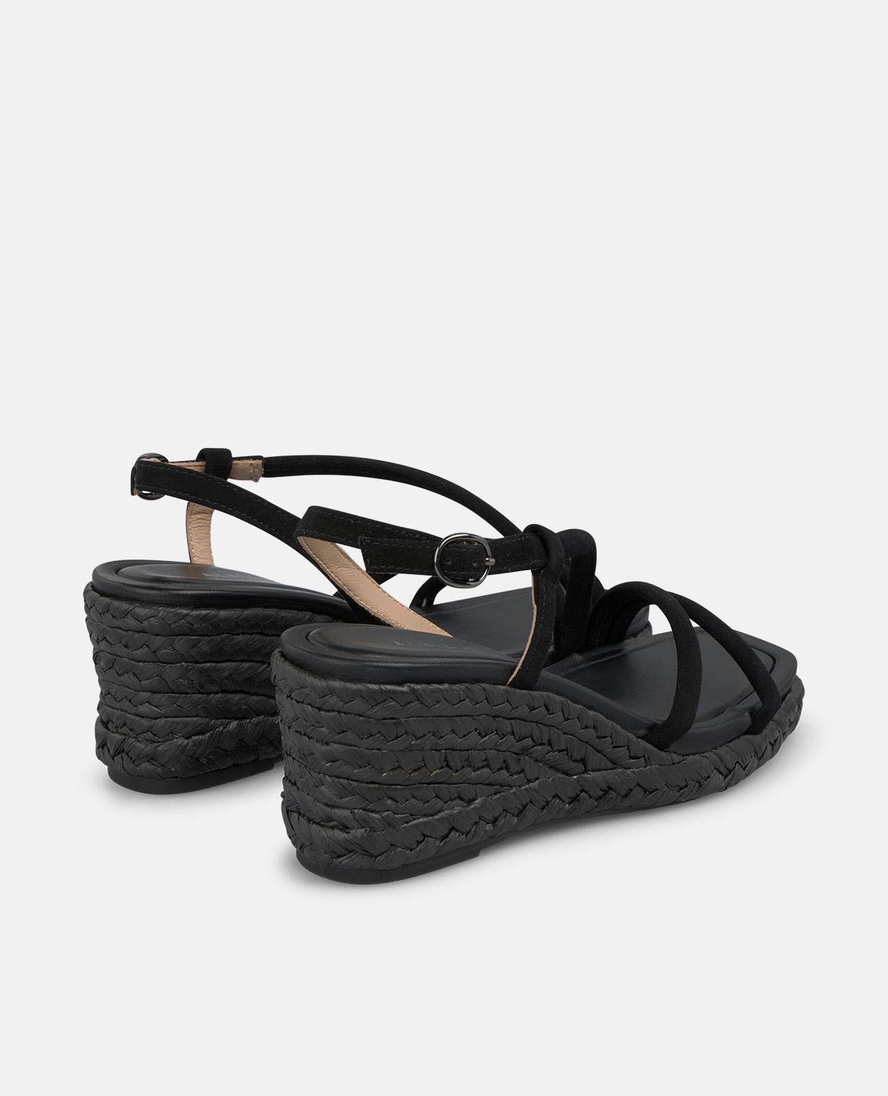 alma-en-pena-keilsandal-schwarz-esparto-7-cm-keil-eckig image 3