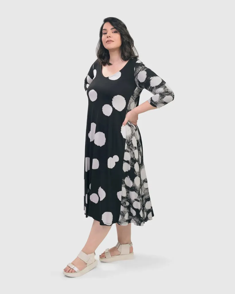 alembika-spot-swing-dress-damen-kleid-schwarz image 1