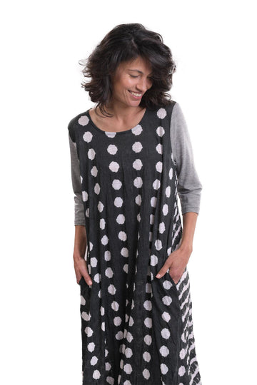 alembika-duet-crinkle-maxi-damenkleid-charcoal image 3