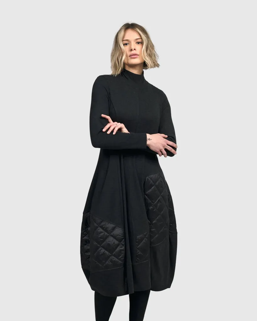 alembika-urban-lucienne-cocon-kleid-midi-schwarz image 1