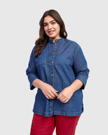 alembika-atelier-button-down-bluse-denim image 4