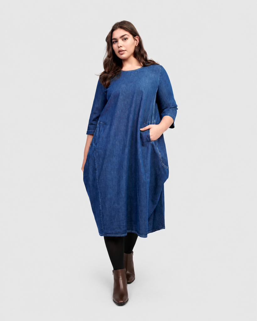 alembika-liberty-oversized-shiftkleid-denim image 1