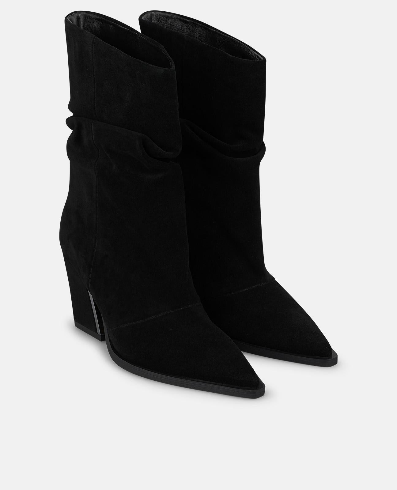 alma-en-pena-peep-toe-stiefeletten-schwarz-4-cm-blockabsatz image 2