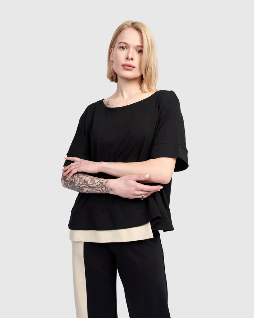 alembika-madeline-tee-schwarz-boxy image 1