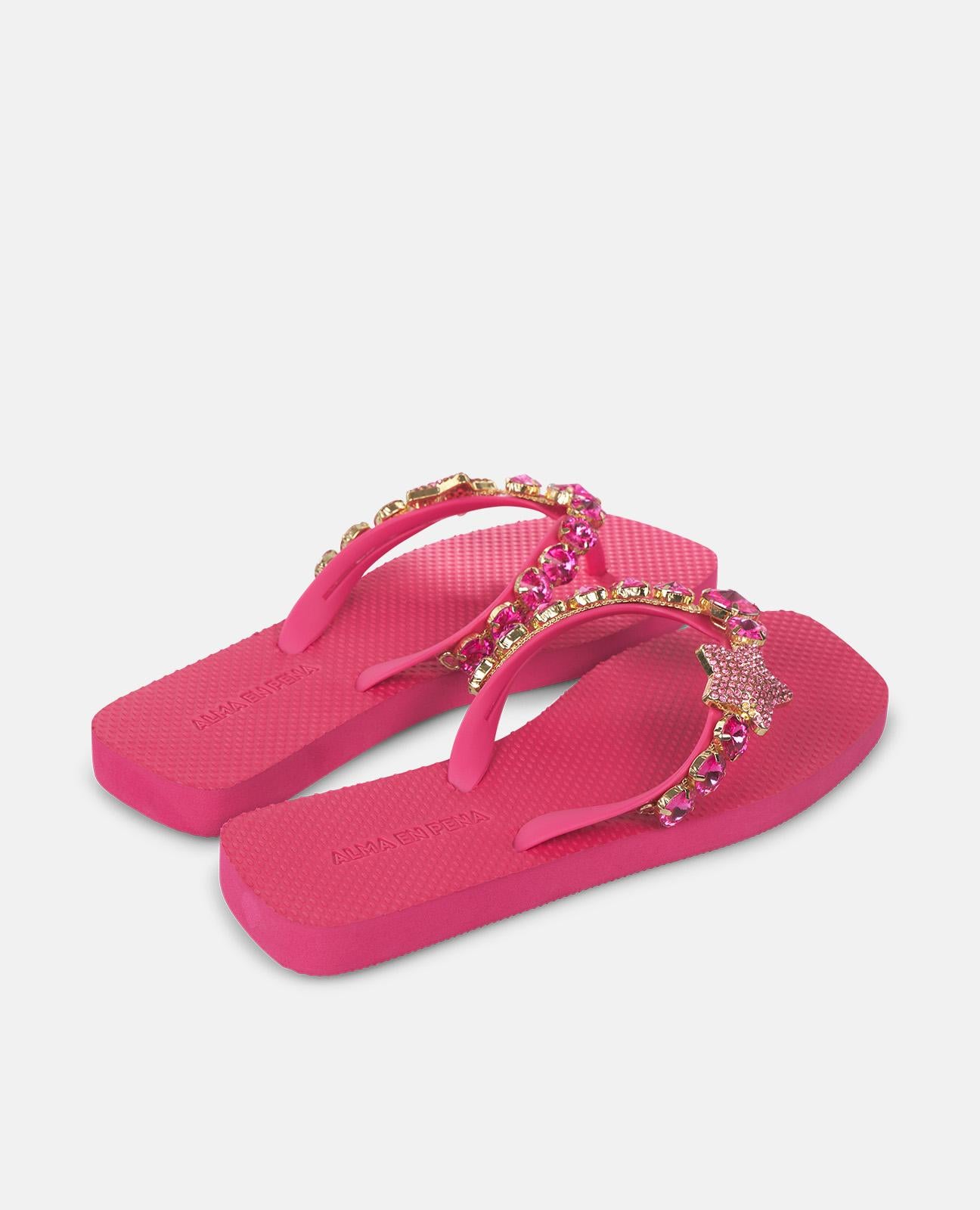 alma-en-pena-flip-flop-mit-stern-strass-fuchsia-1-5-cm-sohle image 3