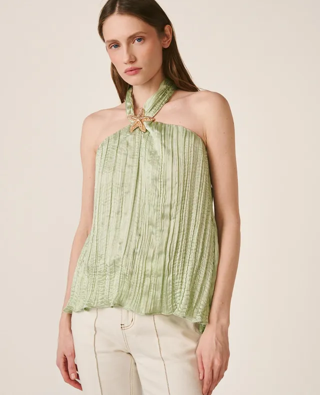 alma-en-pena-starfish-blouse-neckholder-bluse-gr-n-s image 1