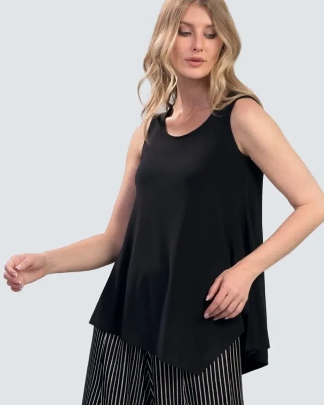 alembika-essential-asymmetrical-tank-top-schwarz image 1