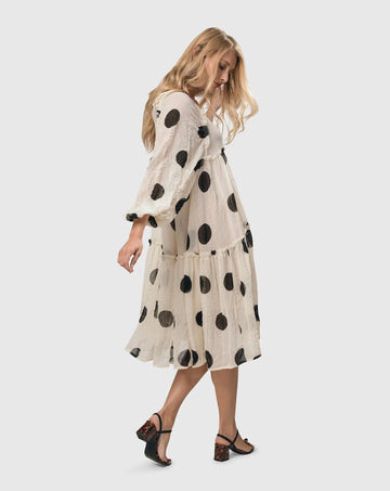 alembika-moon-dot-crinkle-swing-dress-cream-damen-chiffonkleid image 8