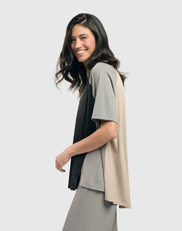 alembika-essential-colorblock-cupro-trapeze-top-charcoal image 3