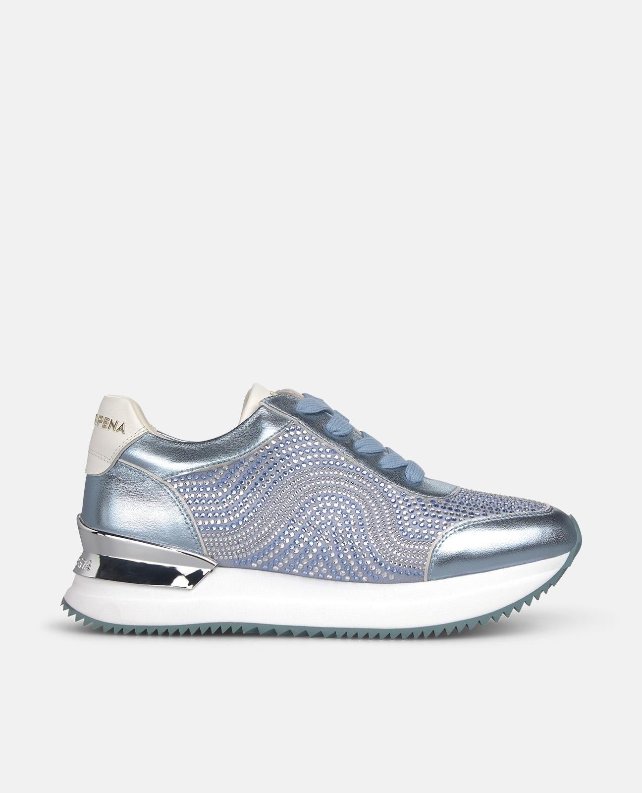 alma-en-pena-wide-platform-sneaker-metallic-blau-4-5-cm image 1