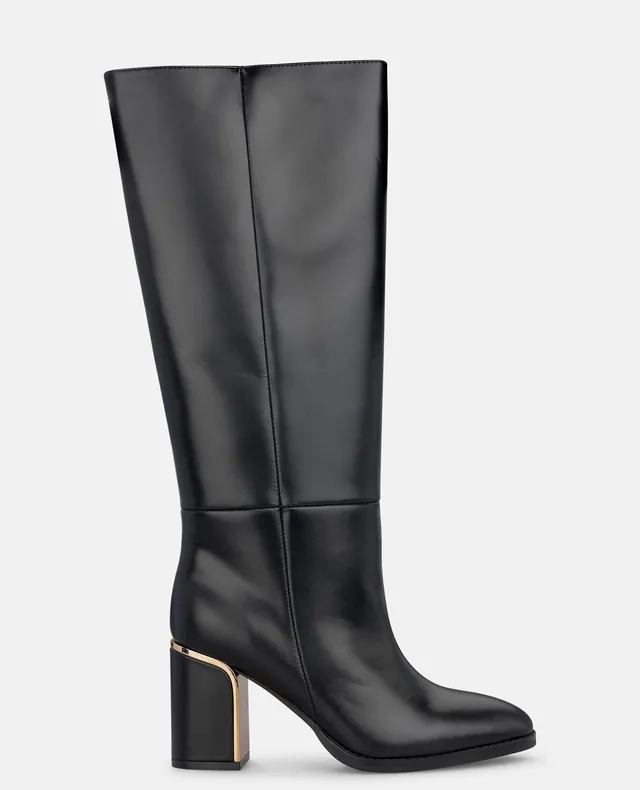 alma-en-pena-stiefel-nappa-leder-schwarz-mit-8-cm-blockabsatz-metallic image 1