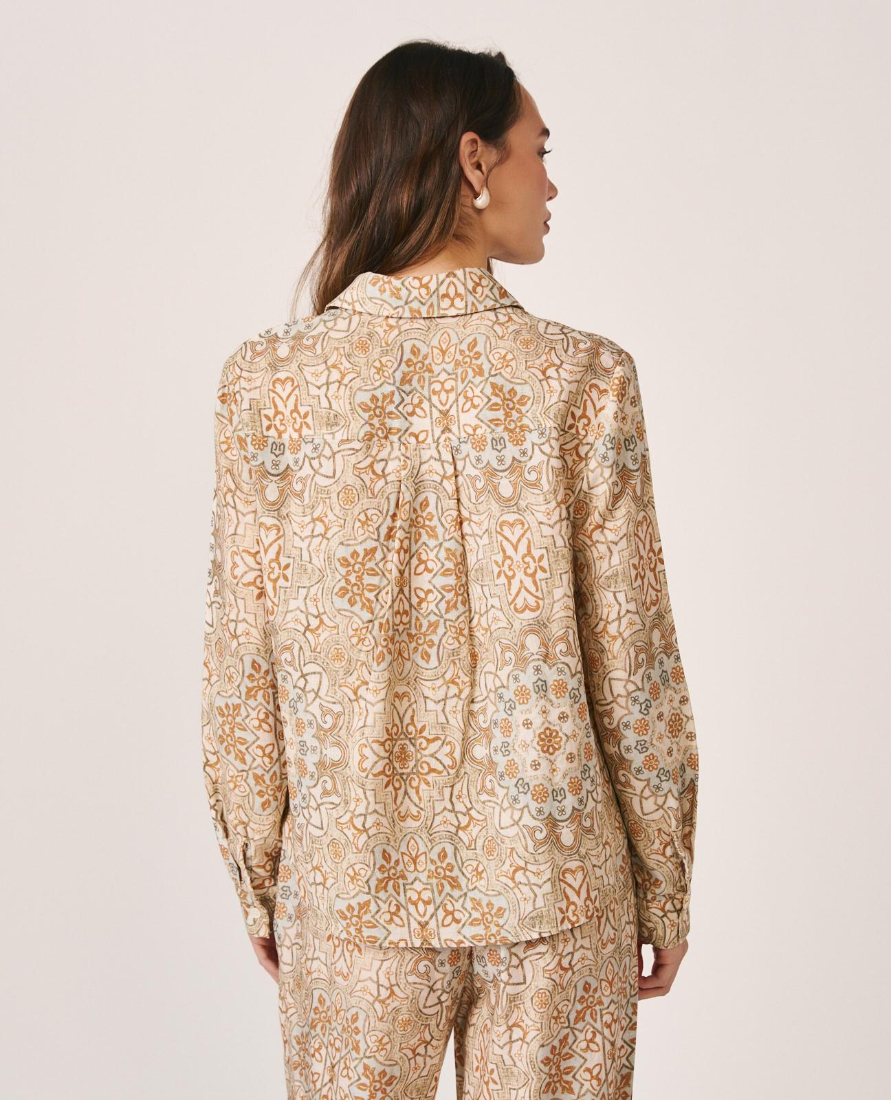 alma-en-pena-mosaic-print-shirt-viskose-braun image 8