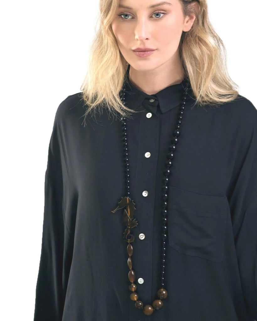 alembika-seahorse-bead-necklace-tortoise-black-kette image 1