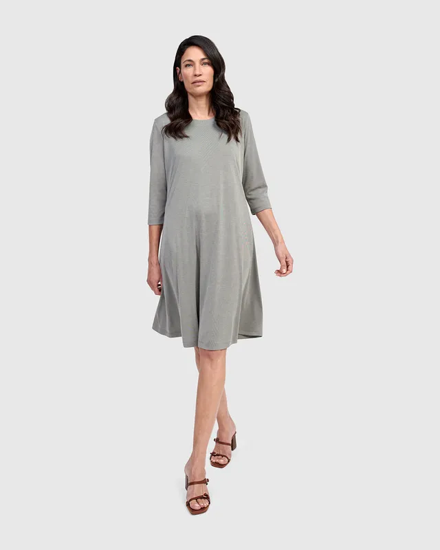 alembika-essential-relaxed-dress-saladine-knielanges-a-linien-kleid image 1